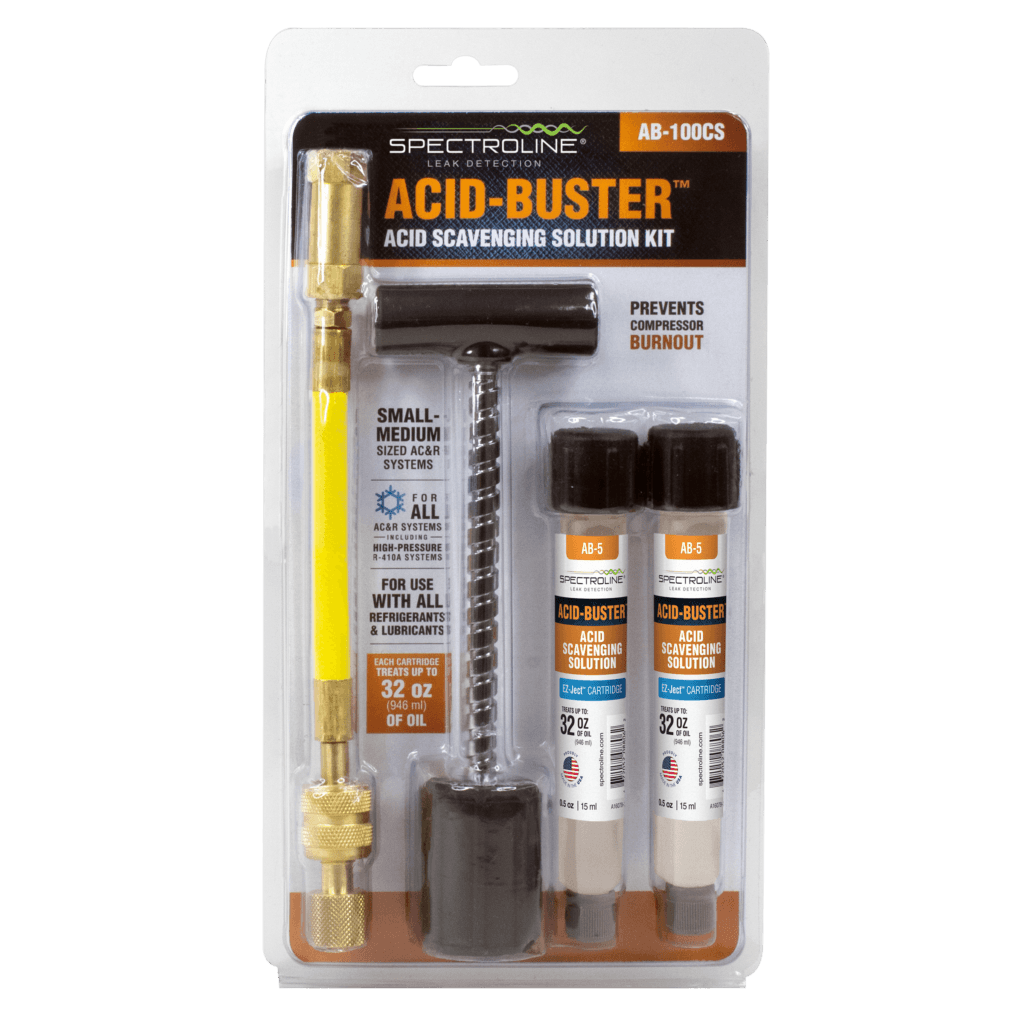 Spectroline's Acid-Buster Kit AB-100CS for eliminating acid buildup