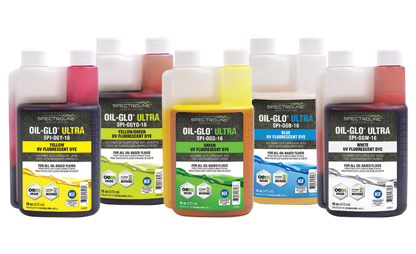 Oil-GLO Multi Colored Dyes from Spectroline