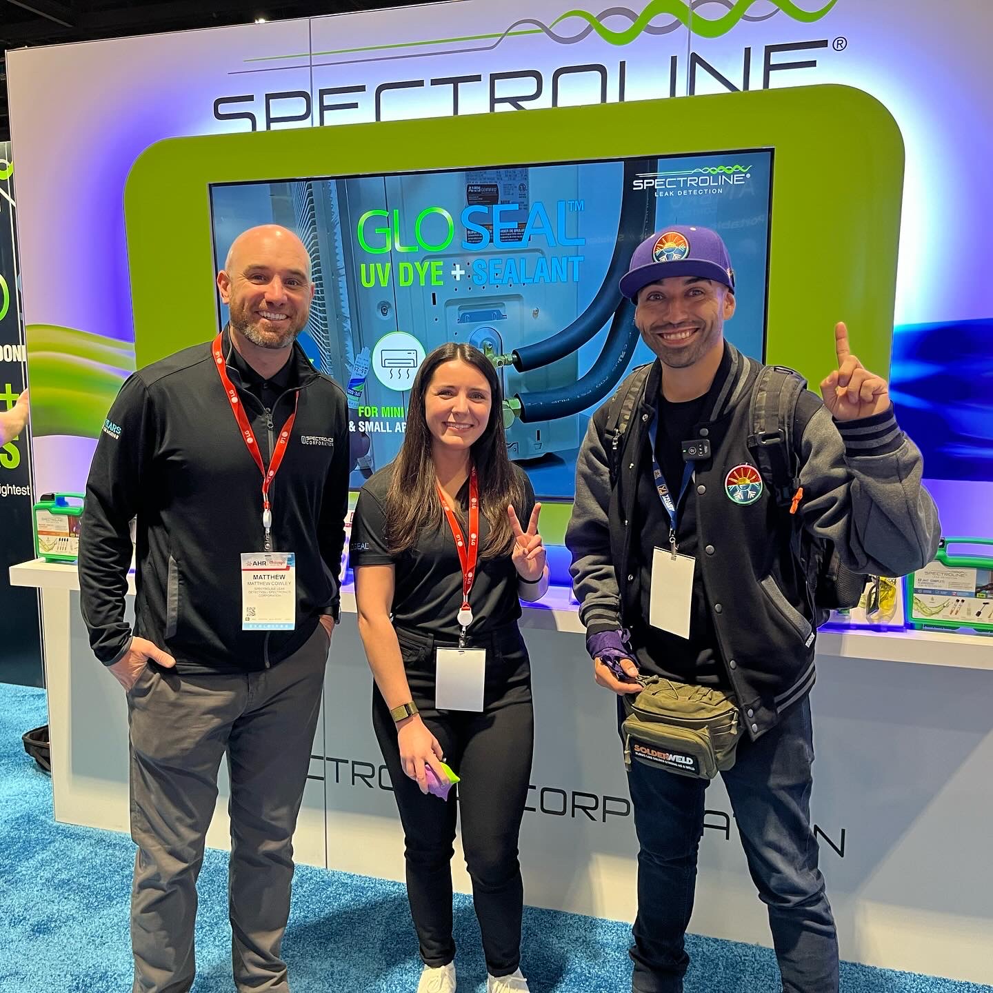 P.E HVAC with Spectroline team at AHR Expo 2024