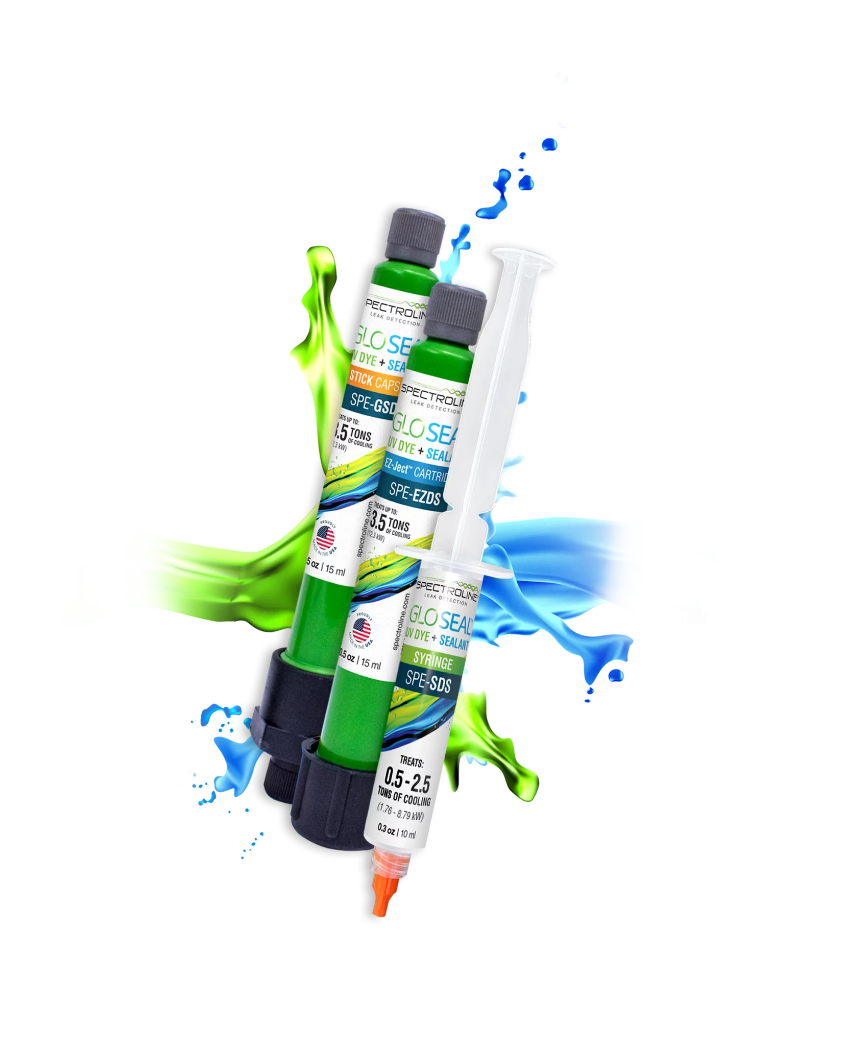 Spectroline社製 GLO-SEALUV （シーラント入り）カートリッジおよびシリンジ